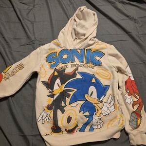 Freeze Sonic the Hedgehog Hoodie - Cream, Blue, Yellow, Red, Black